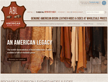 Tablet Screenshot of americanbisonleather.com